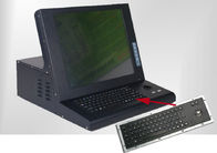 Anti- Vandale IP65 Schwarz-industrielle Computer-Tastatur mit Edelstahl-Rollkugel