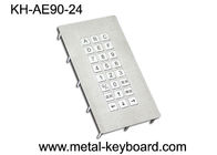 24 Schlüssel-schroffe industrielle Metalltastatur mit Spitzenplatten-Montage