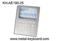 Kundenspezifische Plan-Edelstahl-Tastatur, Digital-Kiosk-Tastatur mit 25 Schlüsseln