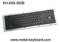 Anti- Vandale IP65 Schwarz-industrielle Computer-Tastatur mit Edelstahl-Rollkugel