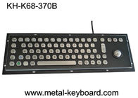 Schwarzer Metalledelstahl-industrielle angebrachte Tastatur mit Rollkugel-Zeigegerät