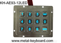 Belichtetes 3 x 4 Schlüsselmetallnumerische Tastatur-Edelstahl des Plan-12 für Zugriffskontrolle