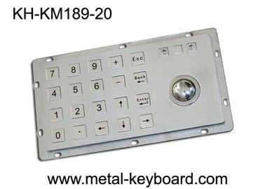 Schroffe Kiosk-Eintritts-Tastatur mit Rollkugel, 24 Schlüssel-Edelstahl-Tastatur