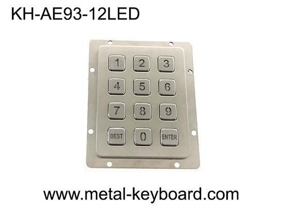 Rücklicht-Metallnumerische Tastatur 3x4 Schlüssel-Edelstahl-der Tastatur in der Matrix-12