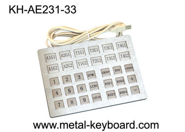 Kundenspezifische industrielle Kiosk-Edelstahl-Tastatur mit 33 Schlüsseln