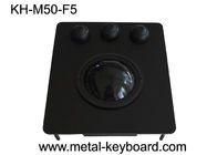 USB-Port-schwarze Metallplatten-industrielle Rollkugel-Maus mit 50MM Harz-Ball