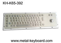 Industrielle Computertastatur mit 65 Tasten und Trackball für Schalttafeleinbau