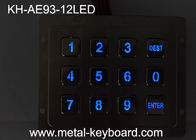 Des Wasser-beständige LED Schlüssel Hintergrundbeleuchtungs-Edelstahl-der Tastatur-4X3 12
