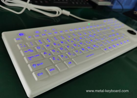 Ruggedized industrielle Gummitastatur des Silikon-PS2 Hintergrundbeleuchtung mit Rollkugel-Maus