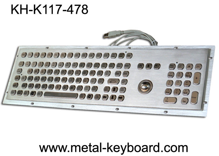 Edelstahl-industrielle Computer-Tastatur mit Rollkugel, Staub-Beweis-Tastatur